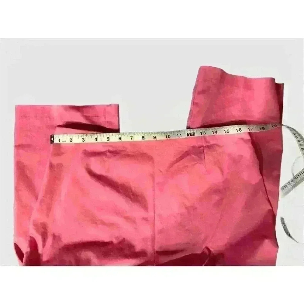 SIGRID OLSEN Sport Cropped Pants Women’s 14 Pink side zip closure - Picture 4 of 4